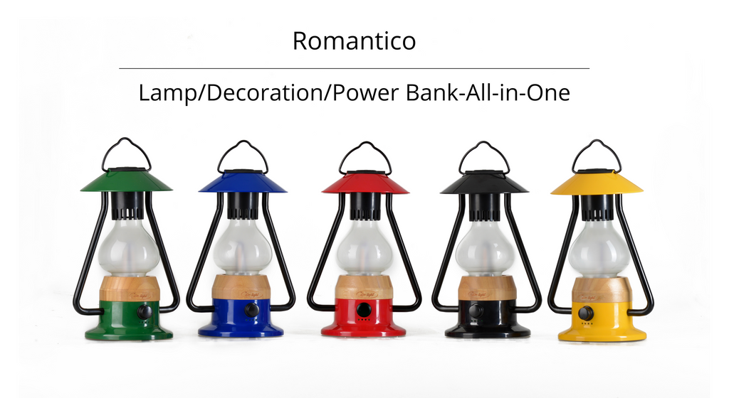TRU De-LIGHT ROMANTICO LED All-in-One Lamp, Rechargeable, Bluetooth Music Speaker - FIRE RED / YELLOW / AUQA BLUE / GREEN / BLACK - Www.Shopthatapp.ca