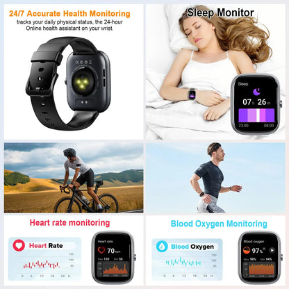 Astridia Bazaar 1.91-inch fitness smartwatch with Bluetooth call, IP68 water resistance, and 110+ sports modes displayed on screen