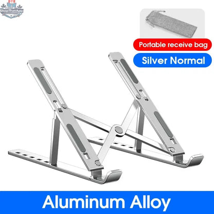 YYLM Aluminum Laptop Stand — Portable Foldable Cooling Riser for MacBook & Notebooks - Shopthatapp.ca