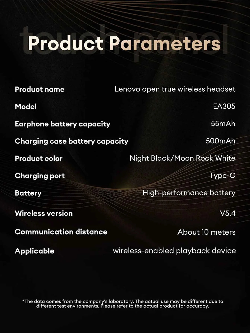 Lenovo EA305 OWS Wireless Bluetooth V5.4 Earphones Long Endurance Headphones Waterproof Sport Earphones LP75 Gaming Earbuds