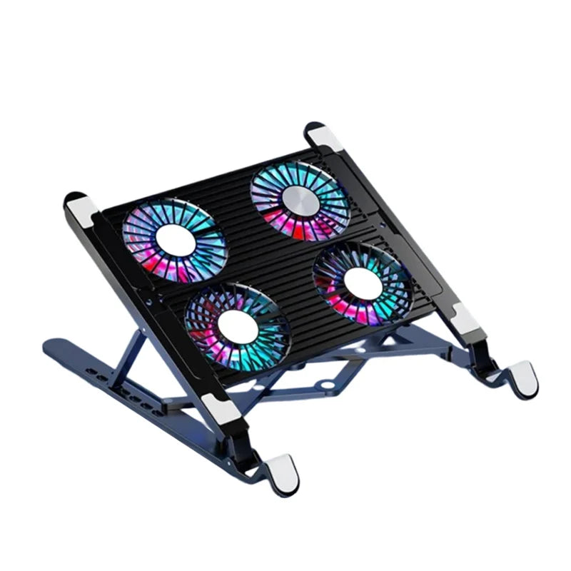Foldable Laptop Cooling Pad with 4 Fans — Portable Stand for 13–17.3 Inch Laptops