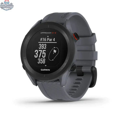 Granite blue Approach S12 golf watch by The Golfather Ltd. with GPS display and sporty design for accurate course navigation.