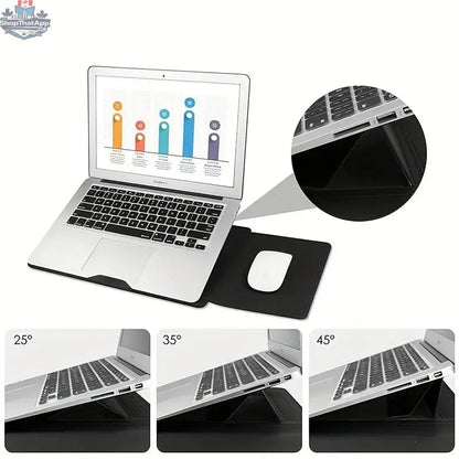 Dormin Leather Laptop Sleeve 13.3'15.6' with Adjustable Ergonomic Stand Non Magnetic Velcro Design Portable Case for Mac Dell HP - Shopthatapp.ca