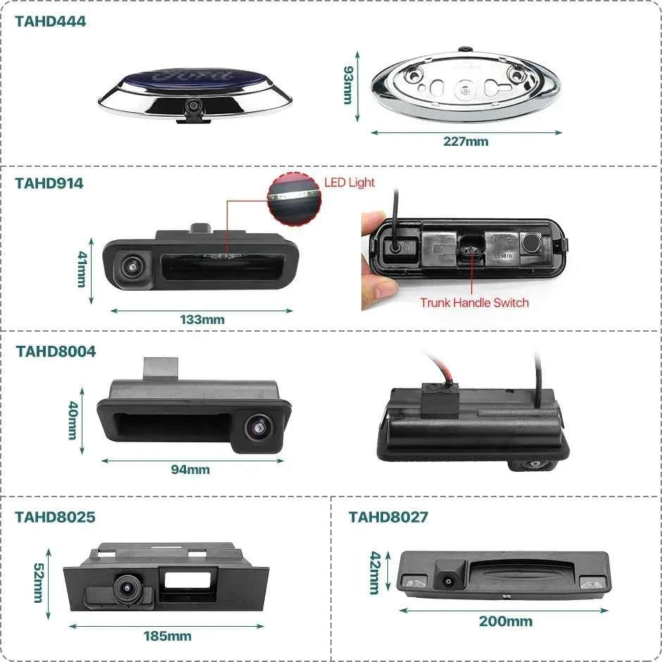 Dynamic Trajectory AHD Trunk Handle Camera For Ford Focus MK2 MK3 Mondeo Ranger Explorer C-Max Kuga Fiesta Fusion Backup Cam