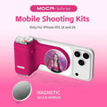 COMITOK MOCA iPhone Shooting Grip,Detachable rechargeable Bluetooth remote,DSLR Shutter/Focus Lock+Optional Fill Light/Mirror