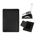 Dormin Leather Laptop Sleeve 13.3'15.6' with Adjustable Ergonomic Stand Non Magnetic Velcro Design Portable Case for Mac Dell HP