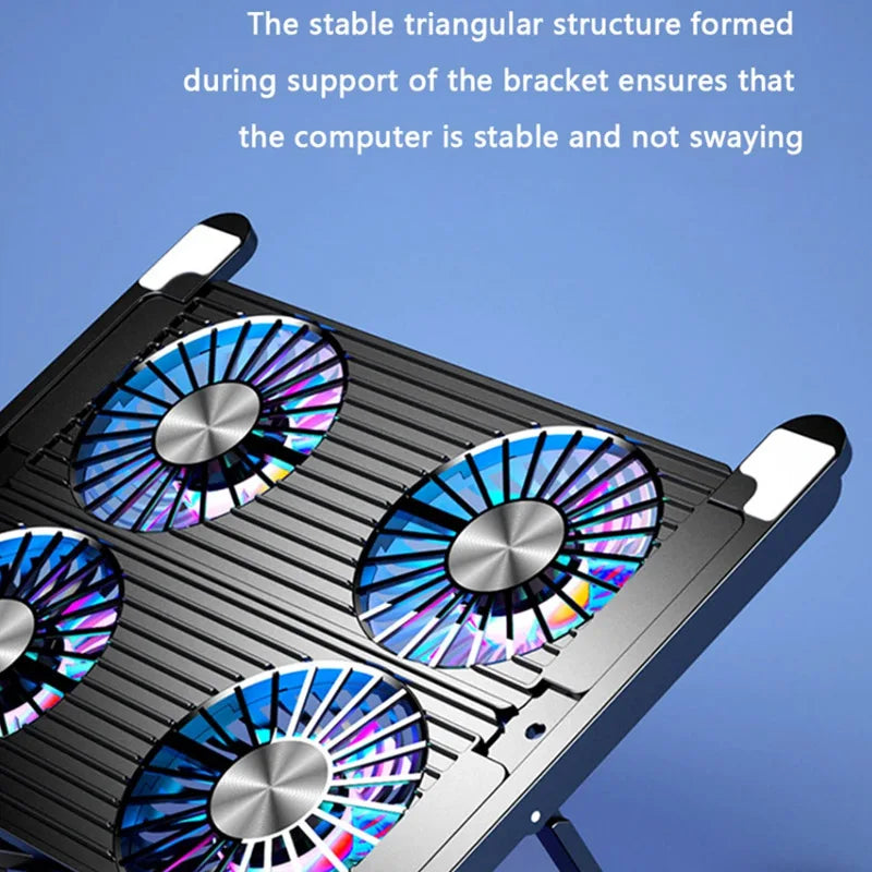 Foldable Laptop Cooling Pad with 4 Fans — Portable Stand for 13–17.3 Inch Laptops