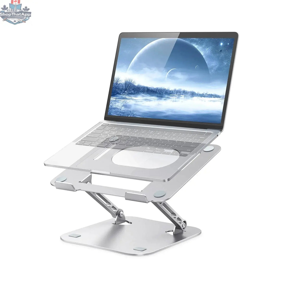 ST01 Portable 11–16-inch Adjustable Laptop Stand Computer Stand Sturdy Aluminum for Desk Foldable Laptop Holder Notebook Tablet - Shopthatapp.ca