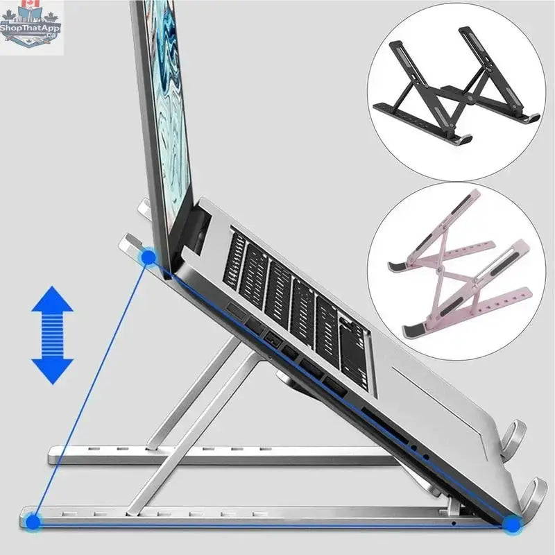Notebook Stand Bracket Cooling Laptop Bracket Portable Adjustable Height Computer Stand For Notebook Laptop Computer Tablet - Shopthatapp.ca