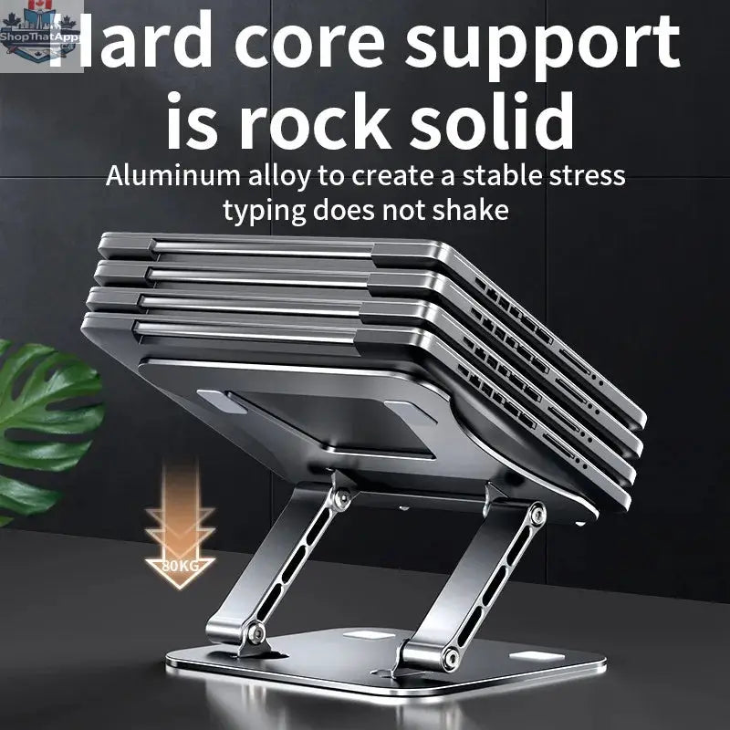 Laptop Stand Adjustable Aluminum Alloy Notebook Tablet Stand Up to 17 Inch Laptop Portable Fold Holder Cooling Bracket Support - Shopthatapp.ca