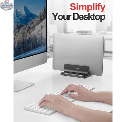 Vertical Laptop Stand Plastic Portable Macbook/Tablet/Phone Holder Adjustable Desktop Notebook Dock Space Save Accessory-Vaydeer - Shopthatapp.ca