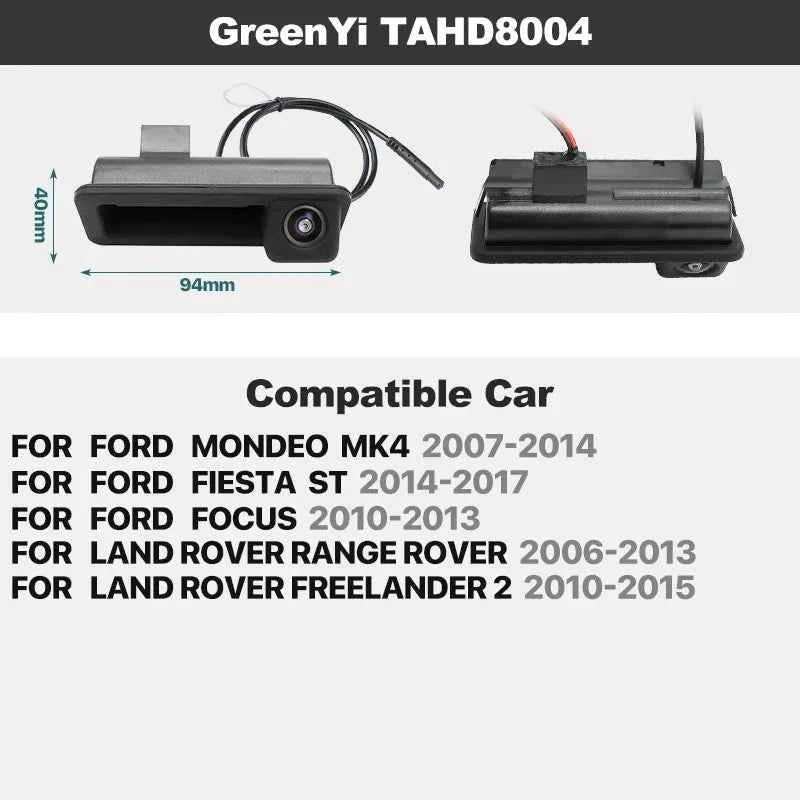 Dynamic Trajectory AHD Trunk Handle Camera For Ford Focus MK2 MK3 Mondeo Ranger Explorer C-Max Kuga Fiesta Fusion Backup Cam