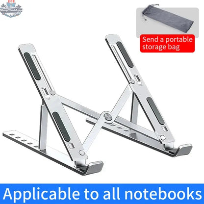 Aluminum Alloy Laptop Stand — Adjustable, Foldable & Non-Slip Cooling Holder - Shopthatapp.ca
