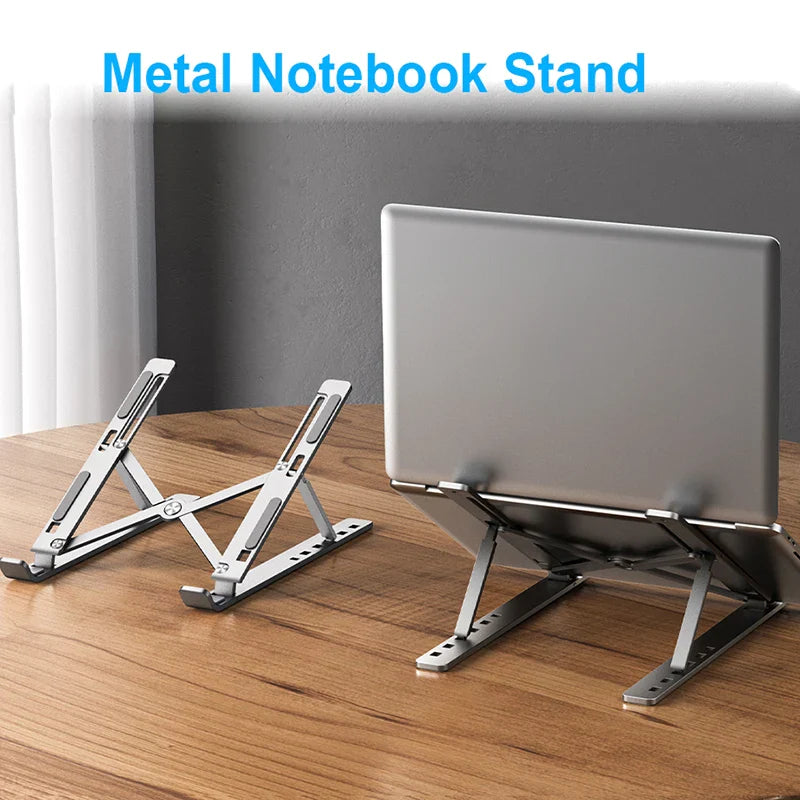 Aluminum Alloy Laptop Stand — Adjustable, Foldable & Non-Slip Cooling Holder