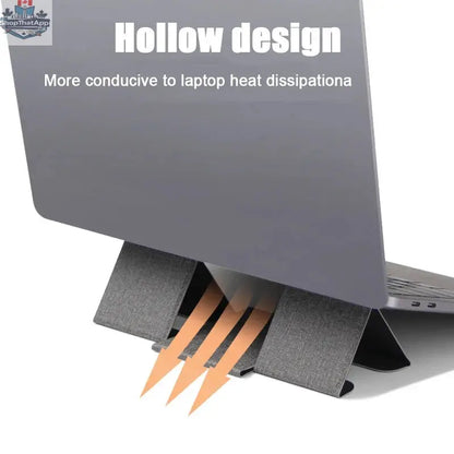 Portable Laptop Holder Desk Folding Desk Support PU Leather Stand Laptop Expansion Cooling Laptop Adjustable Stand Rack Bracket - Shopthatapp.ca