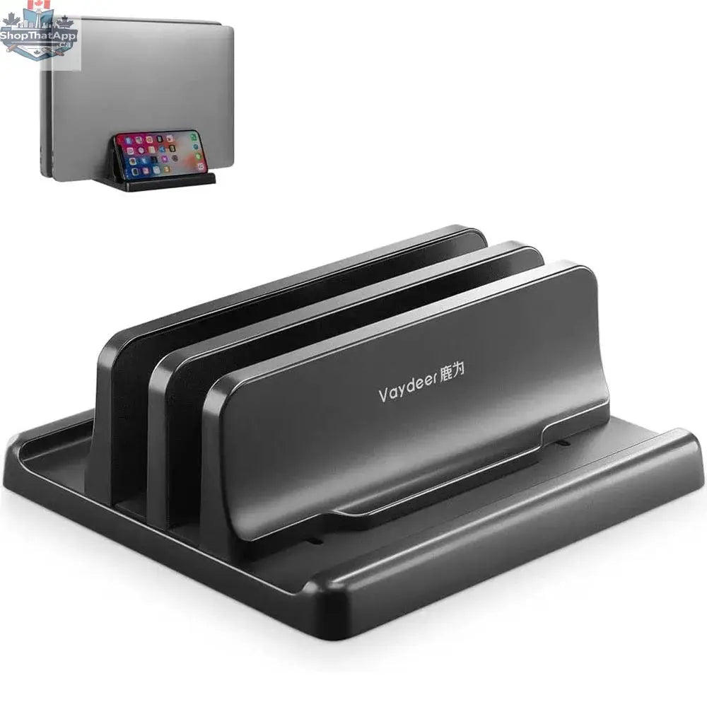 Vertical Laptop Stand Plastic Portable Macbook/Tablet/Phone Holder Adjustable Desktop Notebook Dock Space Save Accessory-Vaydeer - Shopthatapp.ca