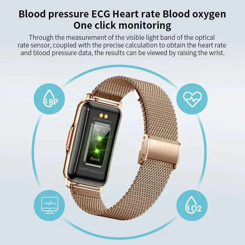 LIGE Smart Watch Women Full Touch Screen Bluetooth Call IP67 Waterproof Sports Fitness Tracker Smartwatch Women