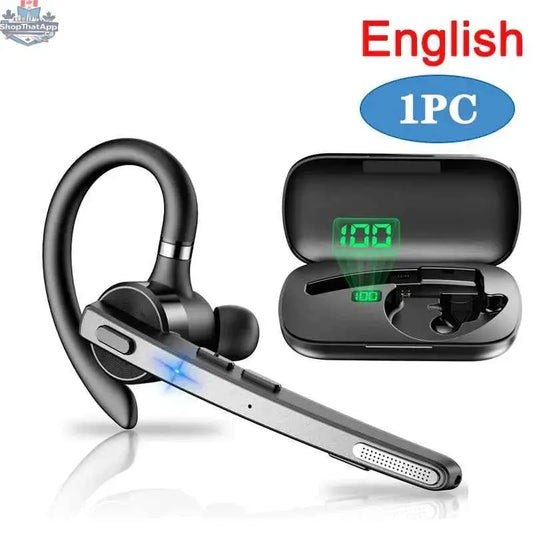 777tech M53 wireless Bluetooth headset with dual-mic and CVC8.0 noise cancelling, shown with sleek design and in-ear fit.