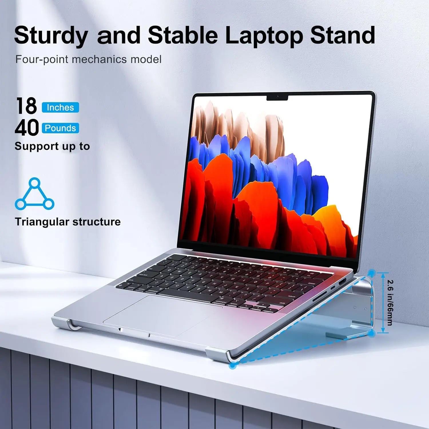 Laptop Stand for Desk MacBook Air Mac Book Pro M3 M2 M1 Dell XPS HP Xiaomi Lenovo 13 14 15.6 16 17 Inch Notebook Computer Riser