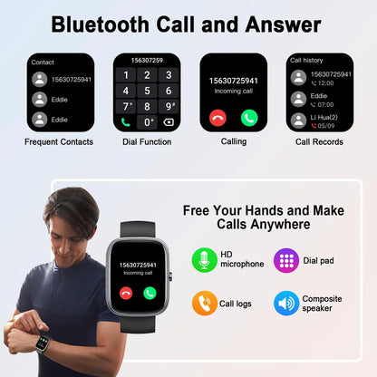 Astridia Bazaar 1.91-inch fitness smartwatch displaying a colorful screen, featuring Bluetooth call, IP68 water resistance, and multiple sports modes.