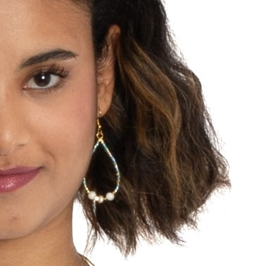 Tear Drop Pearl Earrings with Elegant Pearls - Shopthatapp.ca