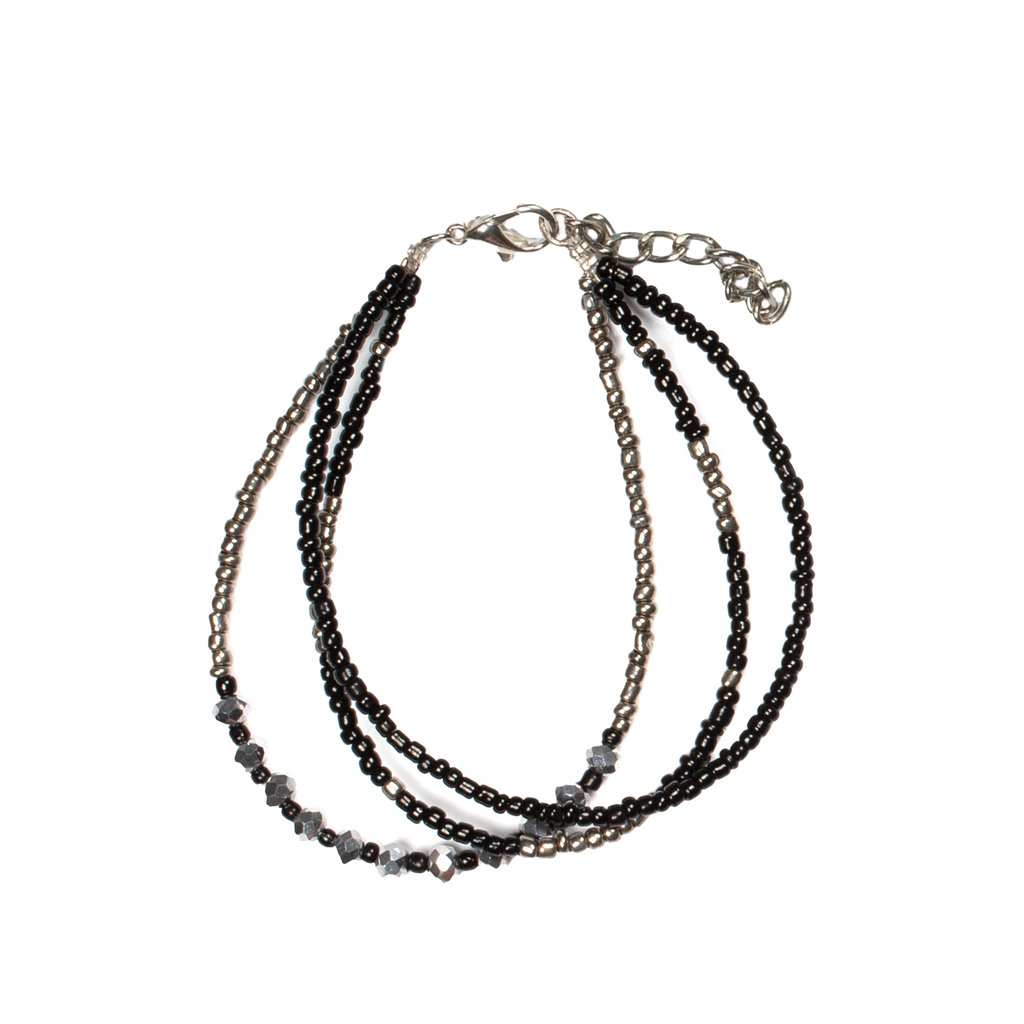 Triple Strand Crystal Bead Bracelet for Stylish Elegance - Shopthatapp.ca