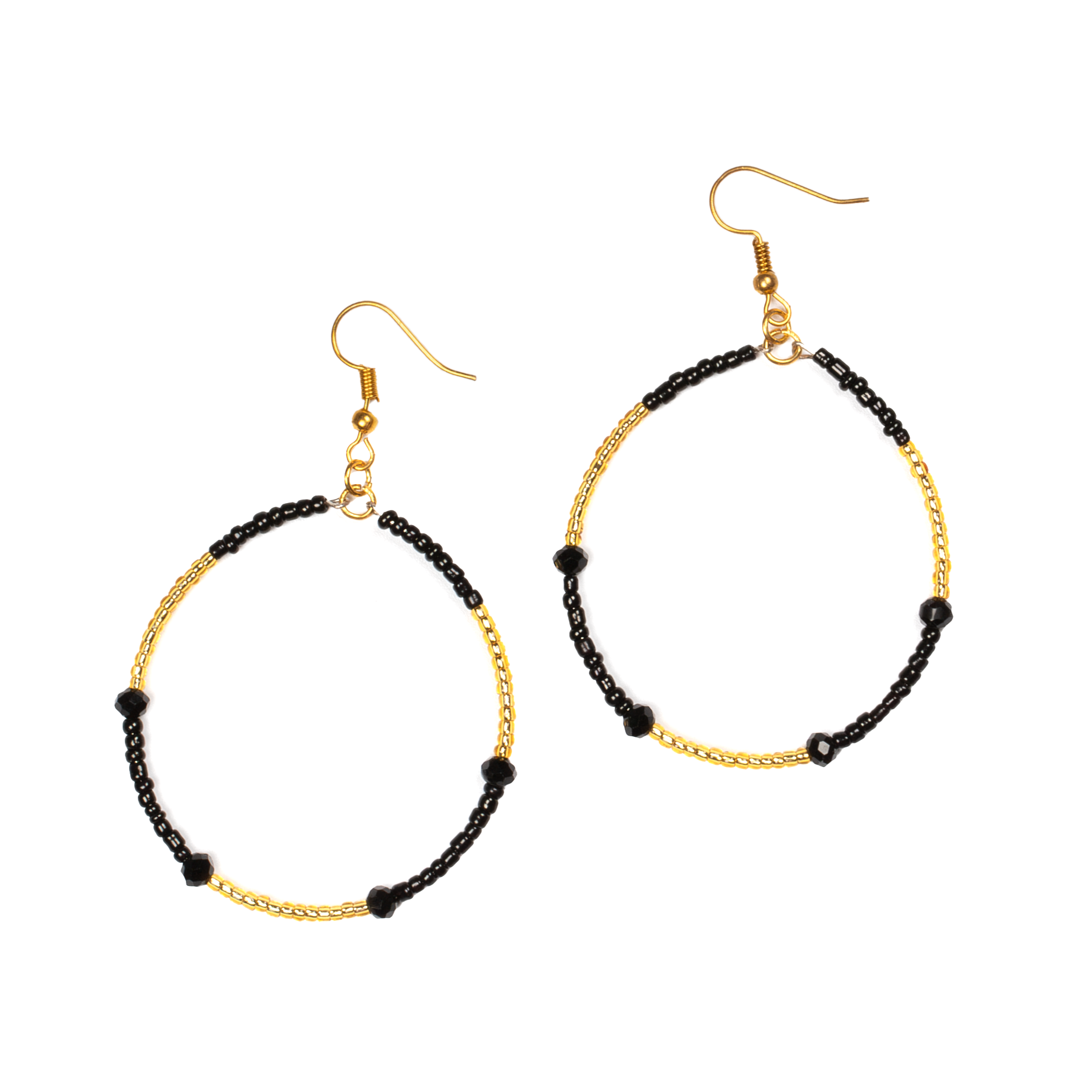 Mixed Bead Hoop Earrings for a Stylish Statement - Shopthatapp.ca