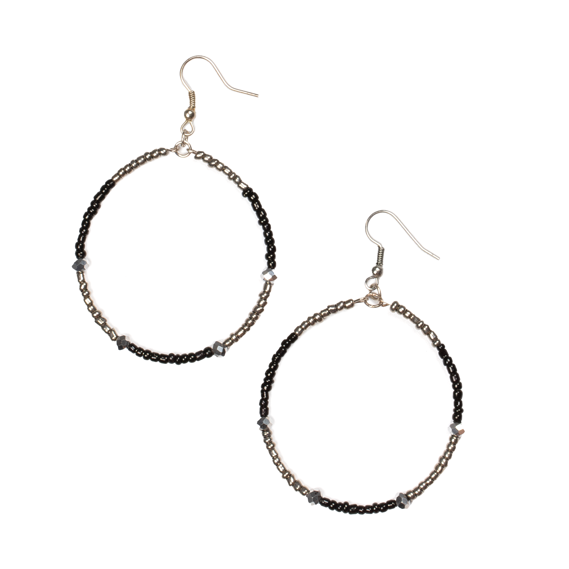 Mixed Bead Hoop Earrings for a Stylish Statement - Shopthatapp.ca