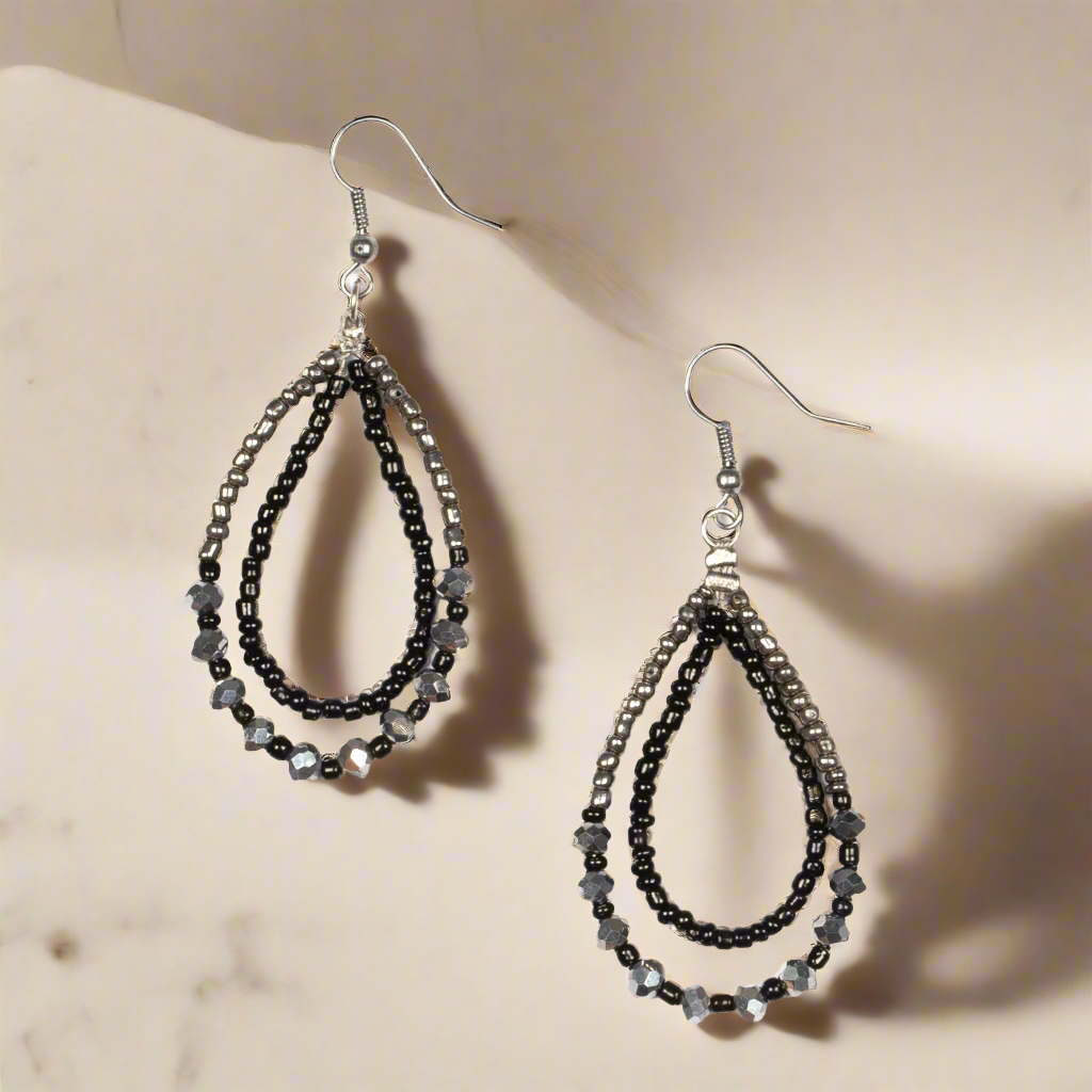 Tear Drop Crystal Bead Earrings for Elegant Style - Shopthatapp.ca