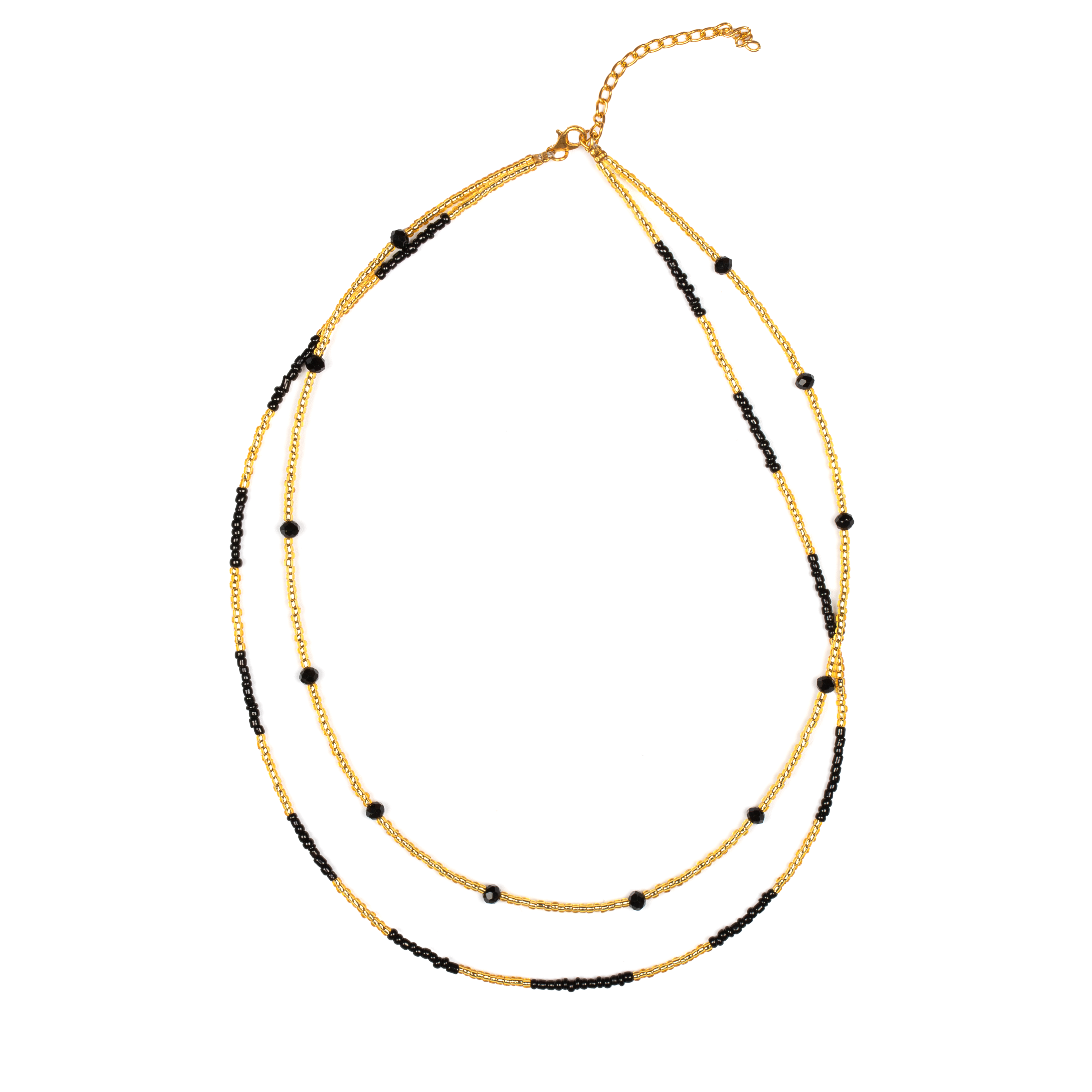 Double Strand Crystal Bead Necklace - Elegance in Every Layer - Shopthatapp.ca