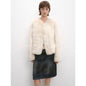 Darcy Manor Sheepskin Coat - Imported Tuscan Straight Wool Short Fur with Sweetheart Collar - Shopthatapp.ca