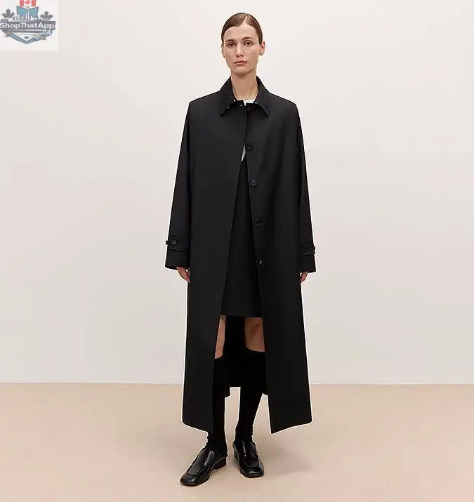 Fragrant Moment Trench Coat for Women - Stylish Mid-Length Overcoat for Petite Figures in High-End British Design - Shopthatapp.ca