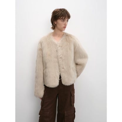 Darcy Manor Sheepskin Coat - Imported Tuscan Straight Wool Short Fur with Sweetheart Collar - Shopthatapp.ca
