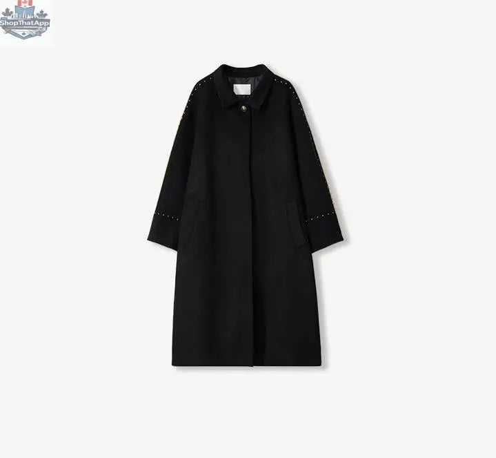 Dream of Champs Elysees Wool Coat - Essential Riveted Lapel for Women in Autumn and Winter - Shopthatapp.ca