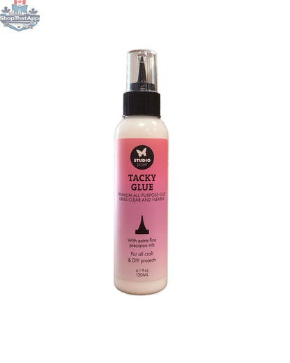Ecstasy Crafts SL Tacky Glue 120ml bottle, ideal for craft projects, with a clear label and applicator cap.