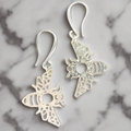 Bee Charm Earrings Silver Plate for Stylish Elegance - Shopthatapp.ca