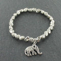 Elephant Charm Bracelet in Silver Plate – Stylish Nugget Design - Shopthatapp.ca