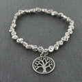 Tree Charm Bracelet Silver Plate - Elegant Nugget Design - Shopthatapp.ca