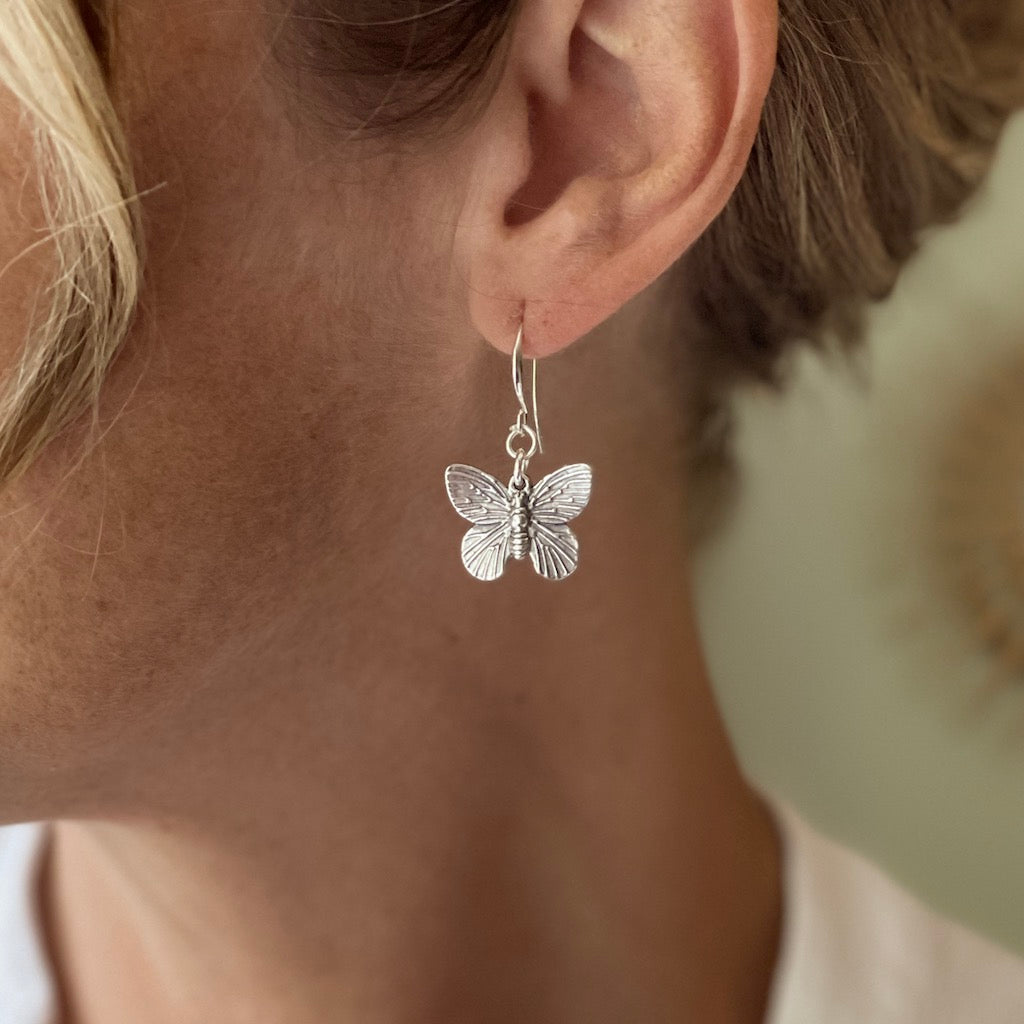 Butterfly Charm Earrings Silver Plate for Stylish Elegance - Shopthatapp.ca