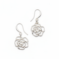 Rose Charm Earrings in Silver Plate - Elegant Accessories for Every Occasion with Short Star Necklace Gold Plate - Shopthatapp.ca