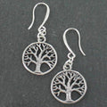 Tree of Life Charm Earrings with Suede Necklace and Silver Pendant - Shopthatapp.ca