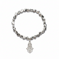 Hasma Charm Nugget Bracelet in Silver Plate - Elegant Hasma Charm Bracelet - Shopthatapp.ca