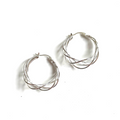 Twist Earrings Silver Plate - Stylish and Elegant Accessory - Shopthatapp.ca