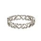 Suzie Blue Canada multi heart ring featuring layered silver-tone hearts on a sleek band, elegant jewelry for women.