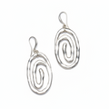 Swirl Pendant Earrings Silver Plate - Elegant Jewelry Piece - Shopthatapp.ca