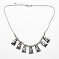 Beaten Fan Necklace Silver Plate - Elegant and Unique Jewelry Piece - Shopthatapp.ca