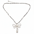 Dragonfly Necklace Silver Plate on Cube Chain - Shopthatapp.ca