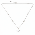 Star Chain Necklace Silver Plate - Stunning Star On Star Design - Shopthatapp.ca
