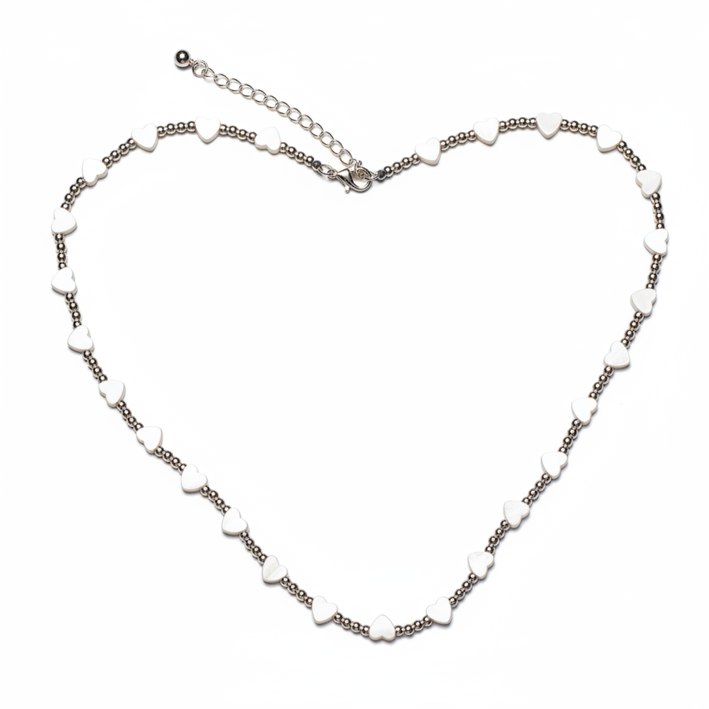 Short Heart Necklace Silver Plate - Stylish and Elegant Jewelry - Shopthatapp.ca