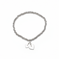 Heart Charm Bracelet Silver Plate - Elegant and Timeless Jewelry Piece - Shopthatapp.ca